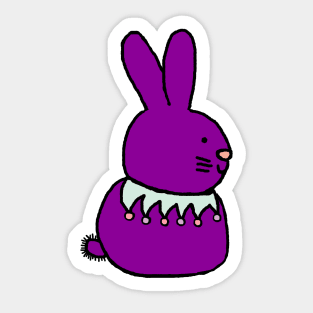 Purple Bunny Rabbit for Easter Sticker